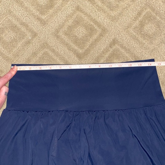 Halara Airy Super High Waisted Cool Touch Yoga Shorts with Pockets in Navy Blue - Picture 6 of 8